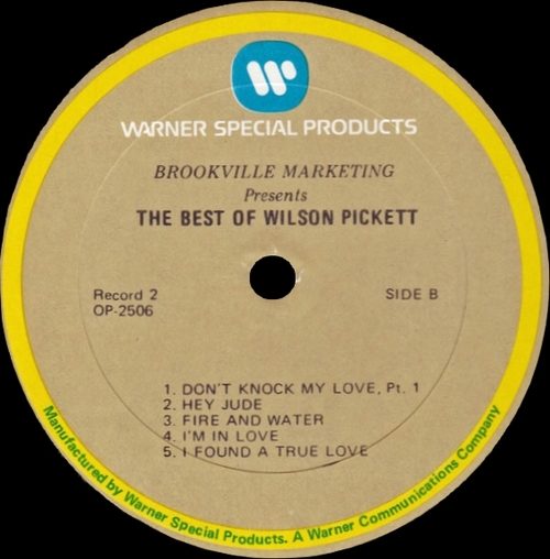 Wilson Pickett  Album " The Best Of Wilson Pickett " Brookville Records OP2506 [ US ]