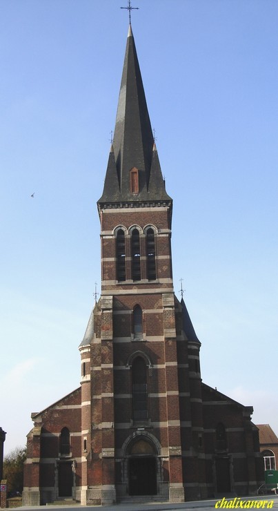 Belgique , Province de Hainaut, église de Houdeng-Goegnies