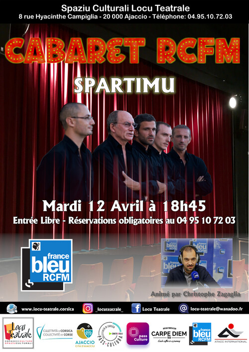 12 Avril à 18h45 -  Cabaret RCFM avec le groupe SPARTIMU
