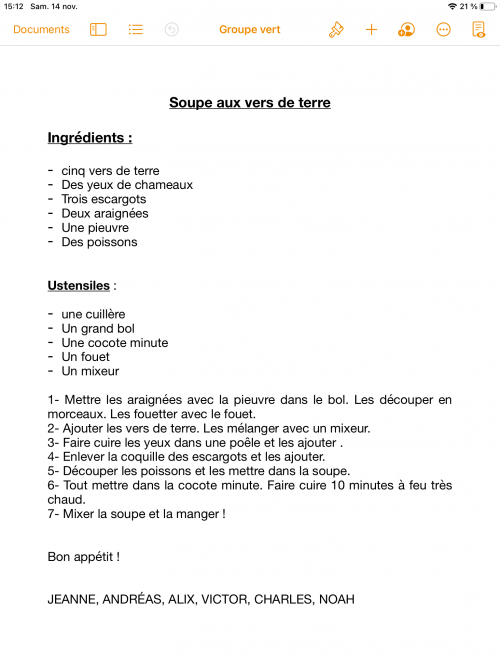 Nos recettes de sorcières
