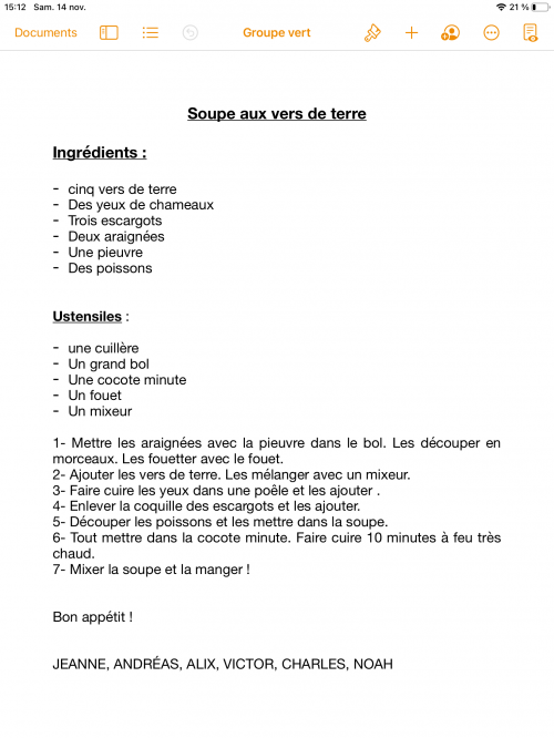 Nos recettes de sorcières 