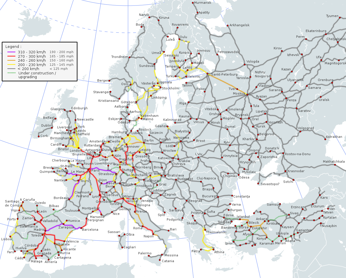 Ligne à grande vitesse — Wikipédia