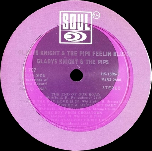 Gladys Knight & The Pips : Album " Feelin' Bluesy " Soul Records SS 707 [ US ]