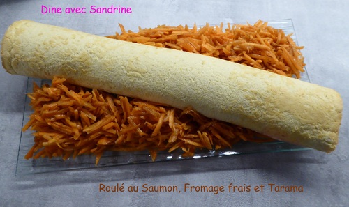 Un Gâteau roulé au Saumon, Fromage frais et Tarama