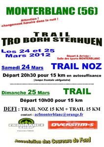 Noz Trail - Trail de Monterblanc - Défi Trail -  24/25 mars 2012