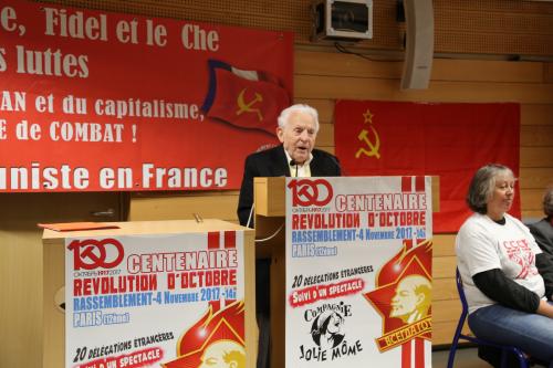 GRAND SUCCES du MEETING du P.R.C.F. commémorant la REVOLUTION D’OCTOBRE (5/11/2017)