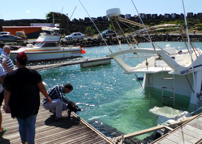 Port de Ste-Marie: Un bateau d'environ 8m a coulé