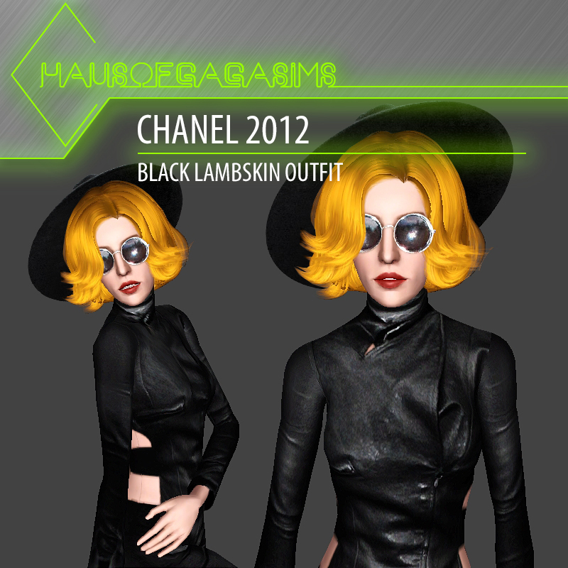 CHANEL 2012 BLACK LAMBSKIN OUTFIT