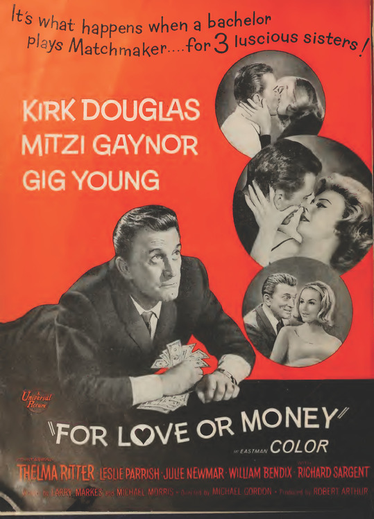 FOR LOVE AND MONEY BOX OFFICE USA 1963