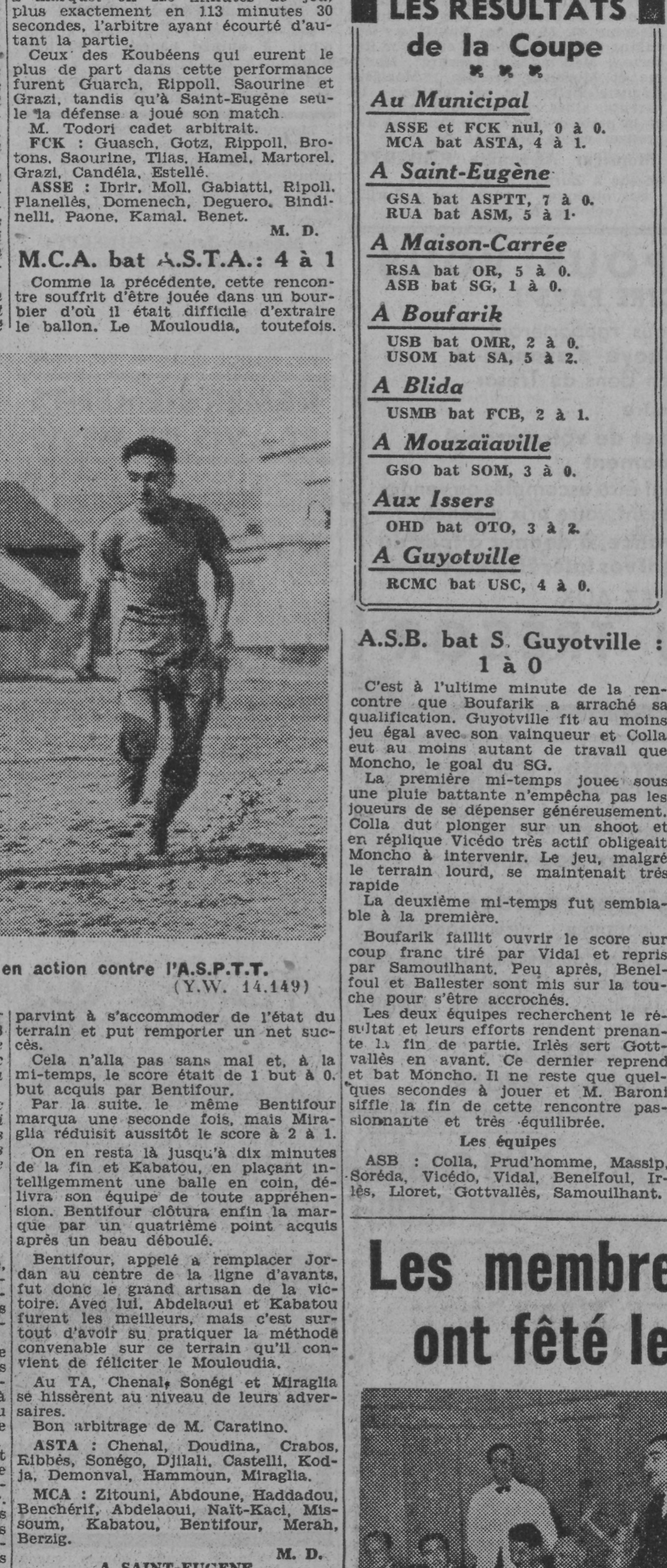 D 26.10.1941 Municipal Coupe AFN MCA-ASTA  4-1