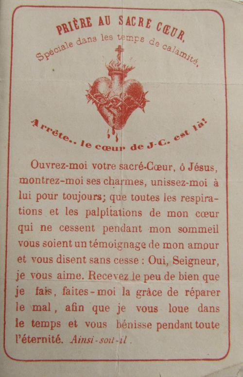 Prière au Sacré Cœur Spéciale dans les temps de calamités