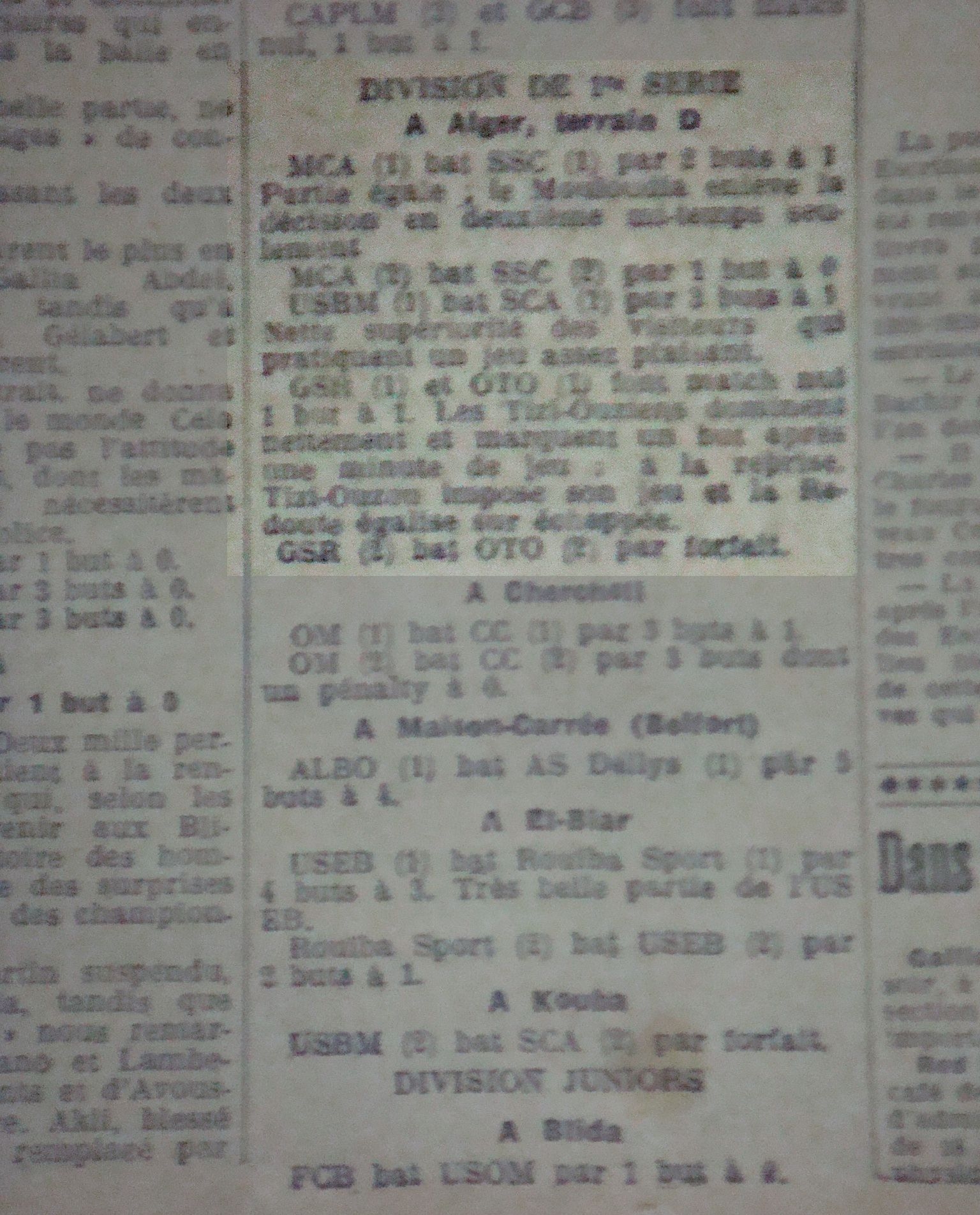 Dimanche 28.10.1928 au terrain D des Champs de Manœuvre S.St Charles-MCA 1-2