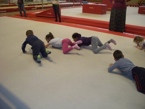 Première séance de gymnastique de ce matin