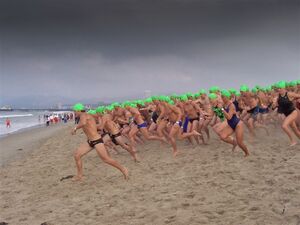 city street swiming lifeguard beach sea