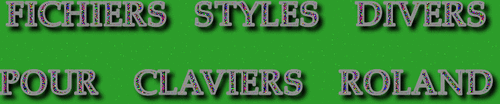 STYLES DIVERS CLAVIERS ROLAND SÉRIE 9490