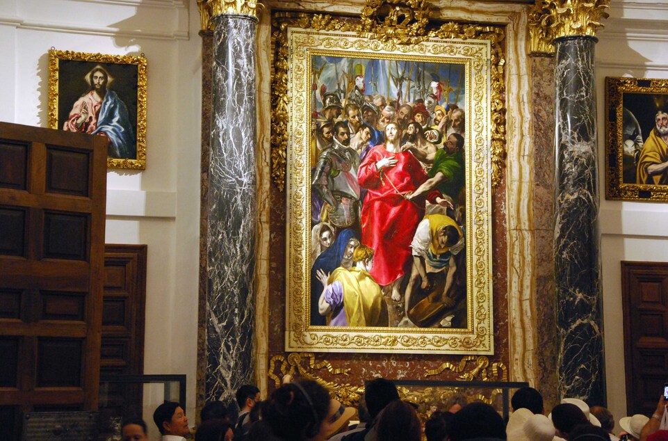 J 6 - Tolède - Le tableau du Greco "El expolio" dans la cathédrale