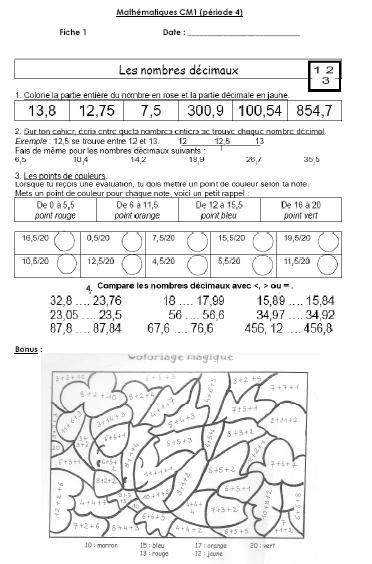 Fiches maths CE2 et CM1 - LocaZil