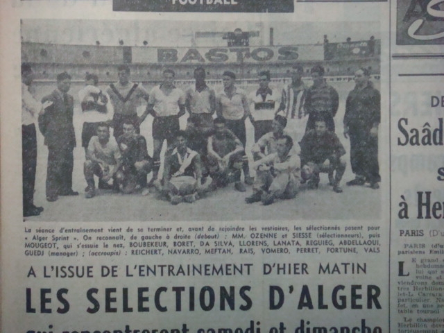 10.1953 Abdellaoui MCA en sélection d'Alger