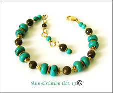 Turquoise/Bronzite Mixed