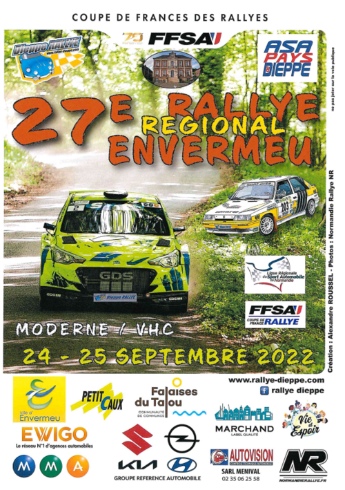 27-ème Rallye Régional Envermeu 24 et 25 Septembre 2022