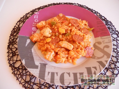 Jambalaya au poulet et chorizo