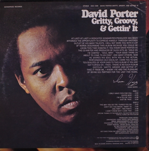 David Porter : Album " Gritty , Groovy And Gettin' It " Enterprise Records ENS-1009 [ US ]