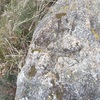 Croix grecque pattée gravée sur le rocher près de la borne frontière numéro 2