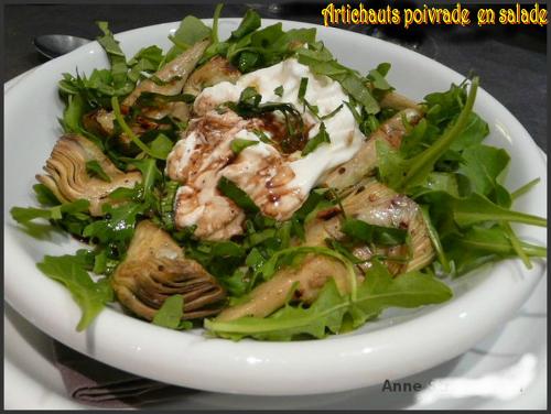 Artichauts poivrade et buratta en salade