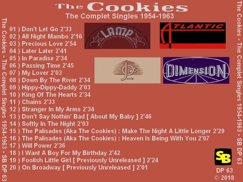 The Cookies : CD " The Complete Singles 1954-1963 " SB Records DP 63 [ FR ]