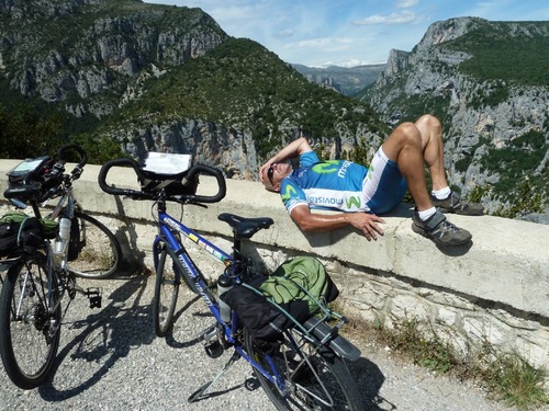 Gorge du verdon Rive droite à vélo au départ d'Aiguines