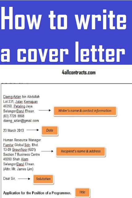 How to write a cover letter - with examples docs