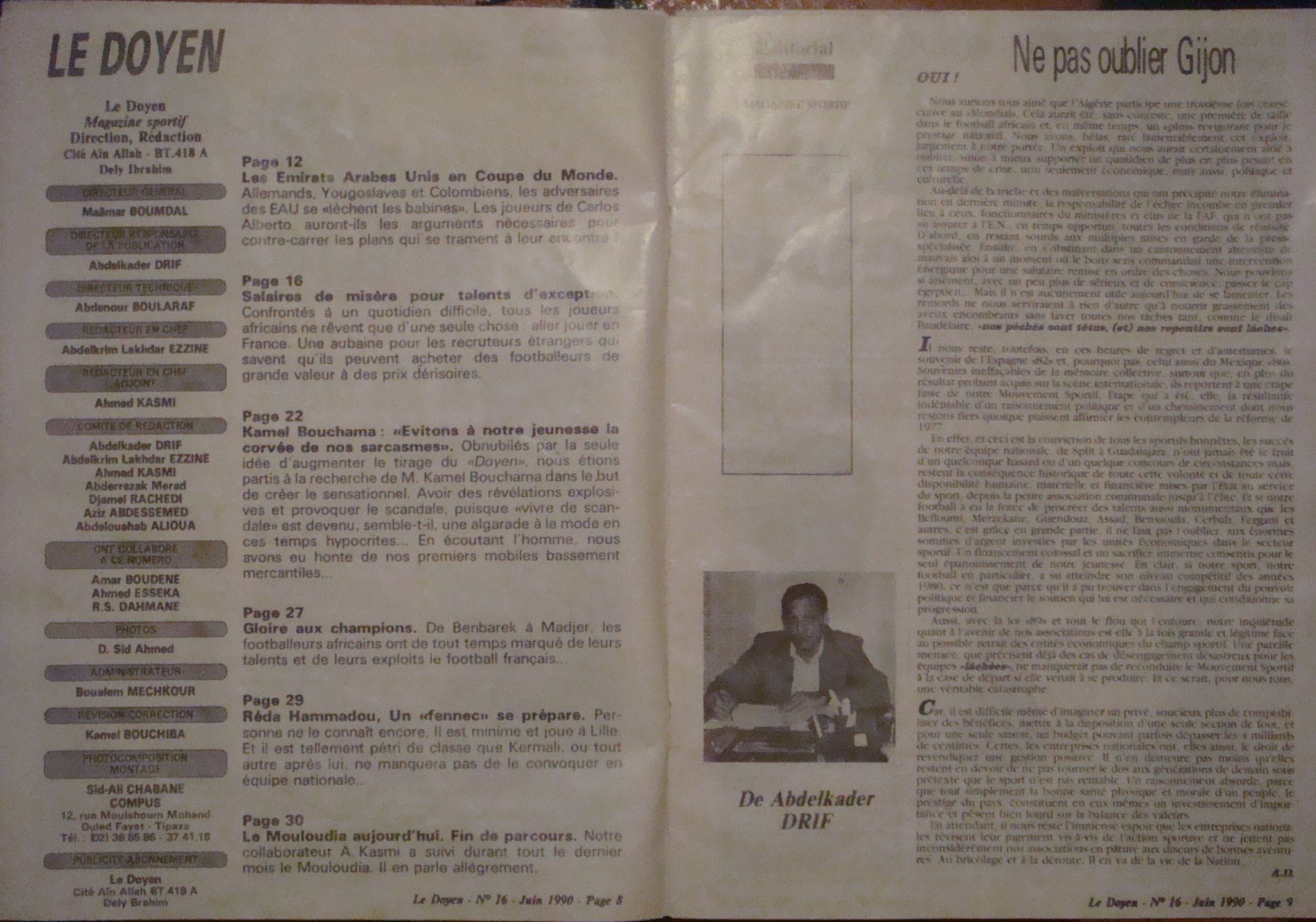 N° 16  Juin 1990