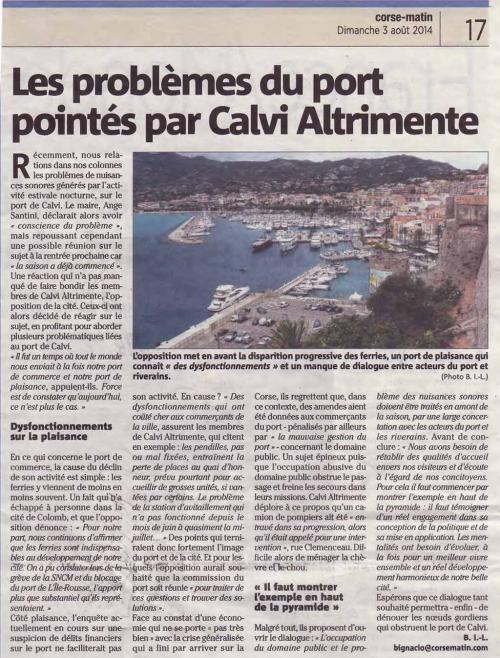 Le port de Calvi, un port qui fait eau de toute part !