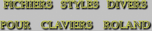 STYLES DIVERS CLAVIERS ROLAND SÉRIE 9735