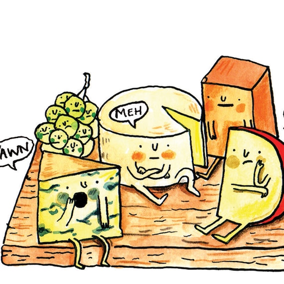 Cheese Bored Cheese Pun Carte de vœux au fromage Humour - Etsy France