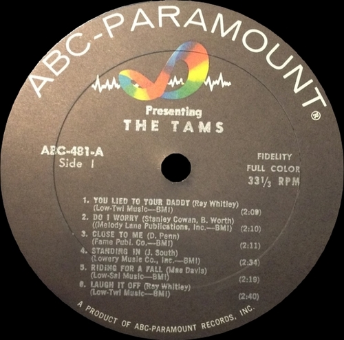 The Tams : Album " Presenting " ABC-Paramount Records ABCS-481 [ US ]