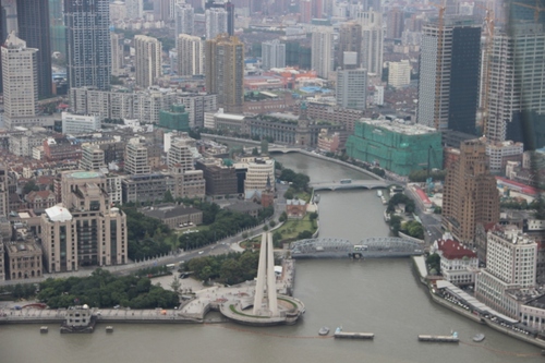 Vue sur Shanghaï depuis la Perle de l'Orient