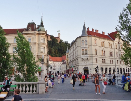 Autour des Trois Ponts à Ljubljana en Slovénie (photos