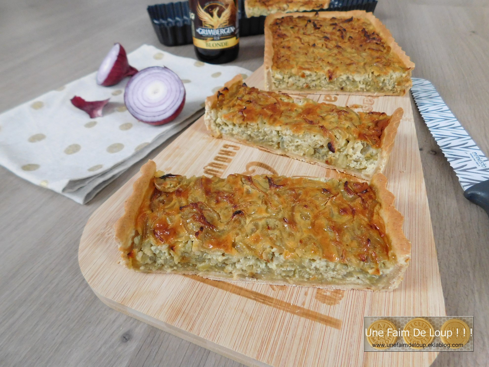 Tarte Aux Oignons Caramelises A La Biere Une Faim De Loup