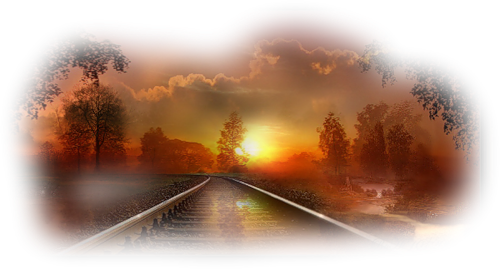 Paysage coucher de soleil / 4