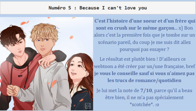 Top 5 de mes Webtoons favoris !