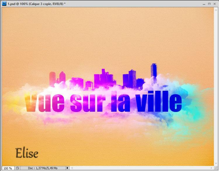 Texte sur fond dégradé graphique