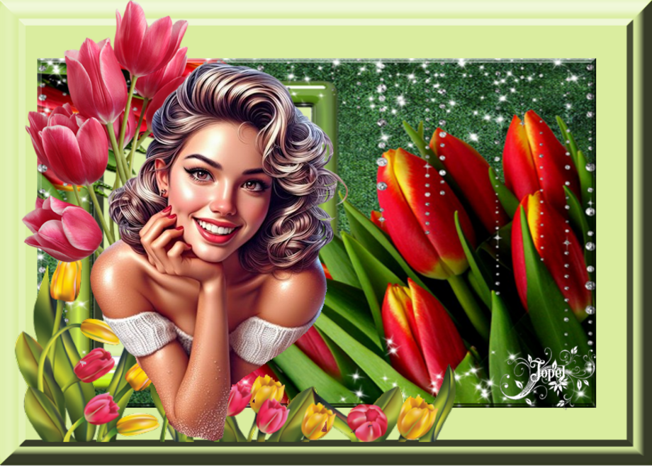 Défis fée capucine>> Défi...Bouquet de tulipes
