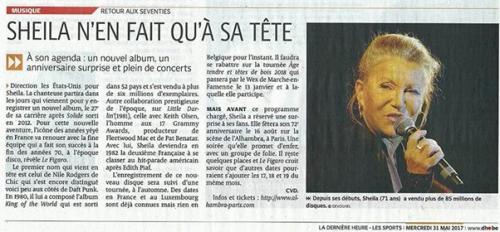 Actualité Sheila 2017 / MAJ du 1er juin