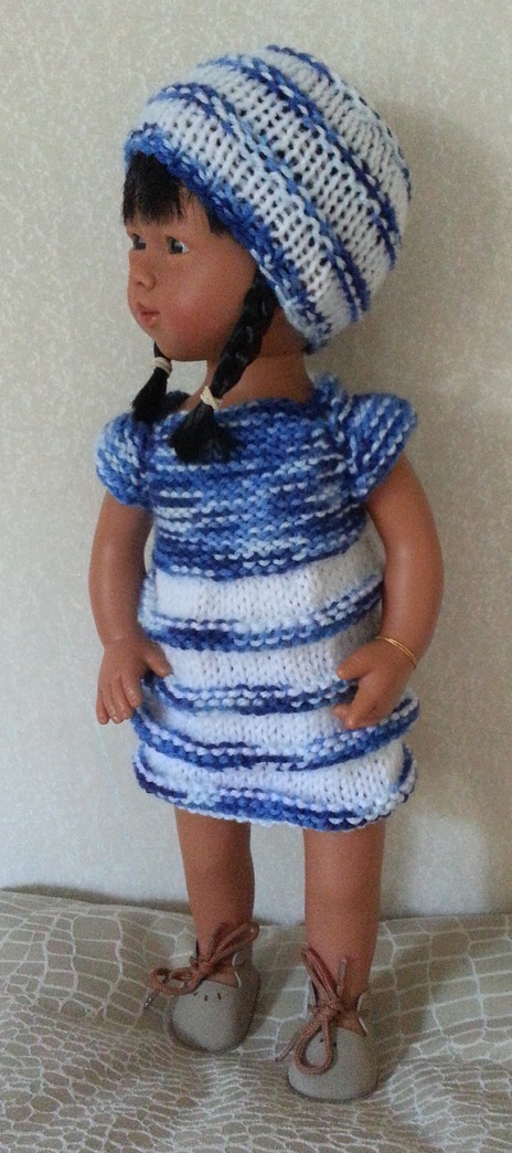 Robe + bonnet et ensemble pour Zia