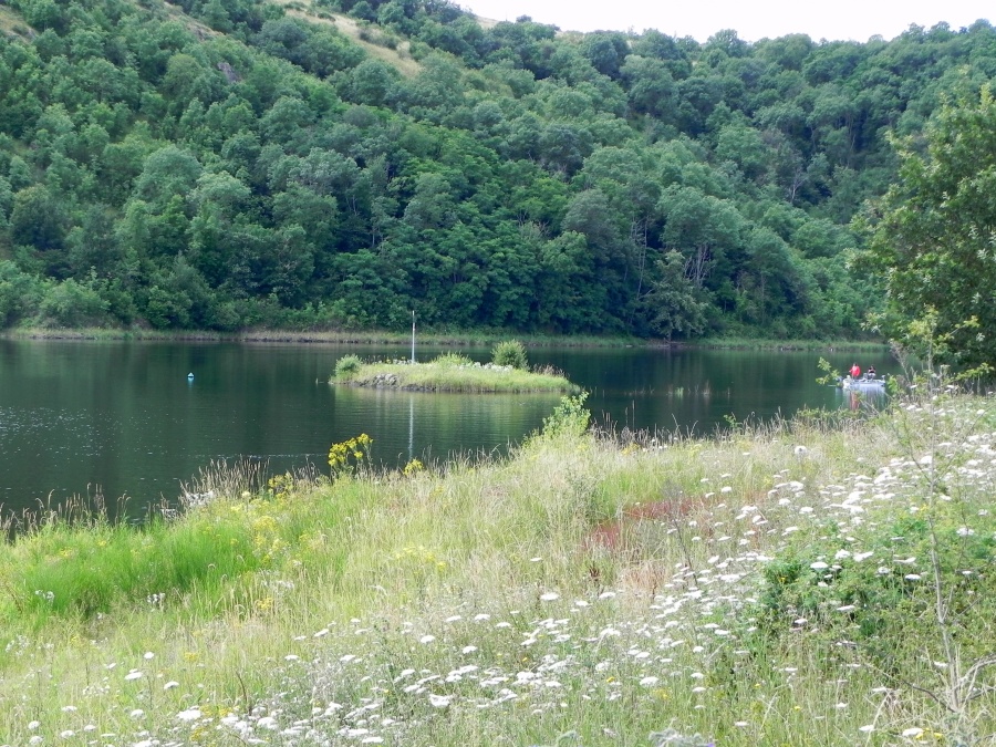 Le village de Villerest et le lac