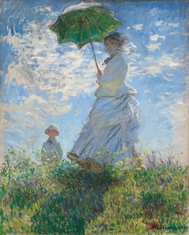 Femme à l'ombrelle - Madame Monet et son fils