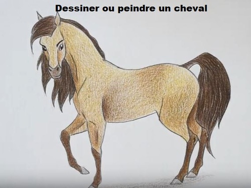 Dessin et peinture - vidéo 3089 : Comment dessiner le cheval, par l'exemple, avant de le peindre 2/2 ? - tous les tutos.