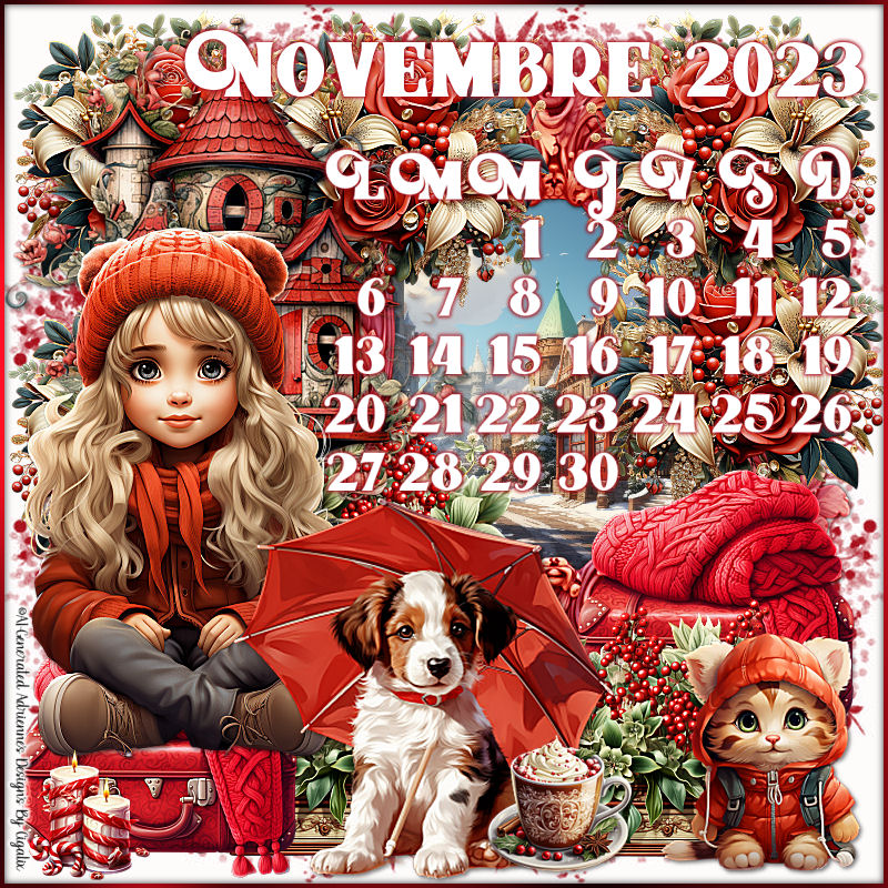 calendriers de novembre 2023