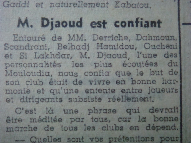Djaout confiant